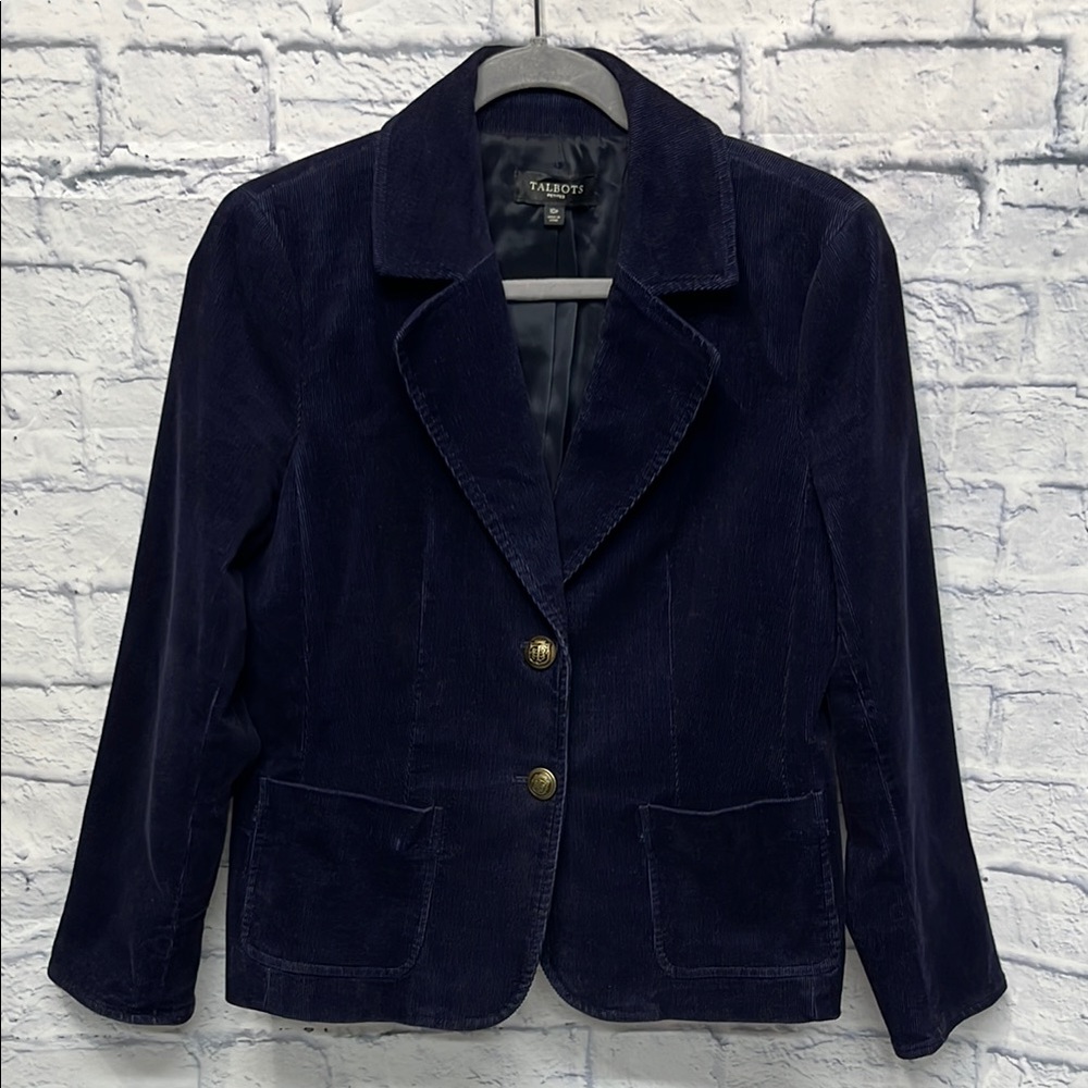 Talbots Women's Navy Corduroy Jacket